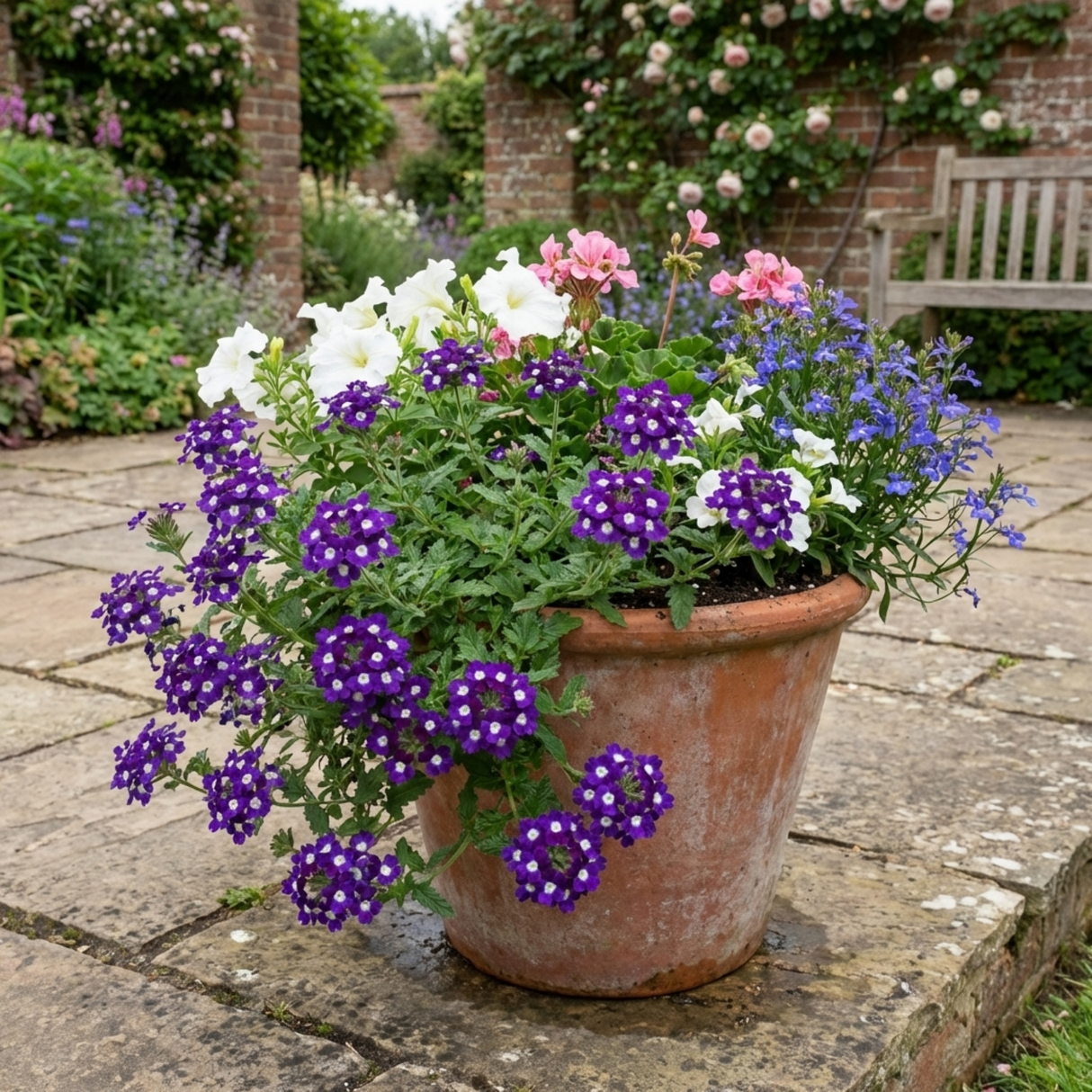 Verbena 'Magelana Blue Eye' (trailing) from Cedar Nursery, Cobham