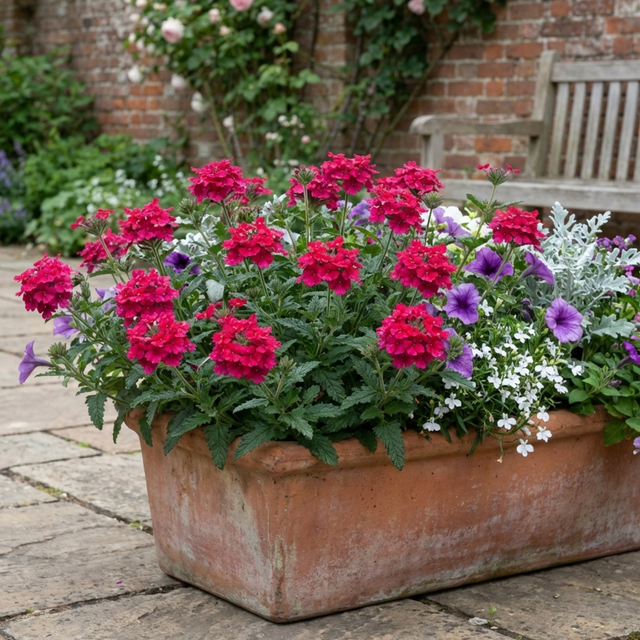 Verbena 'Magelana Hot Rose' (trailing) from Cedar Nursery, Cobham
