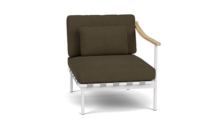 Around Lounge Single Module with Teak Arm - Cedar Nursery - Plants and Outdoor Living