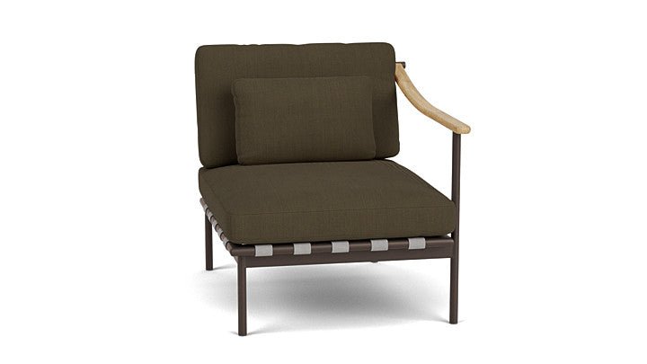 Around Lounge Single Module with Teak Arm - Cedar Nursery - Plants and Outdoor Living
