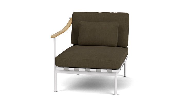 Around Lounge Single Module with Teak Arm - Cedar Nursery - Plants and Outdoor Living