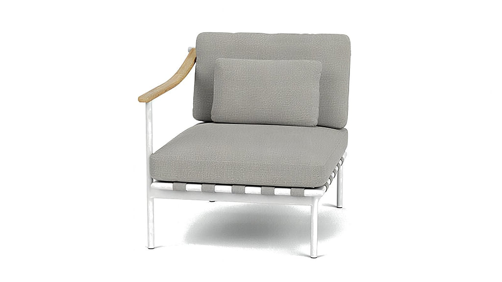 Around Lounge Single Module with Teak Arm - Cedar Nursery - Plants and Outdoor Living