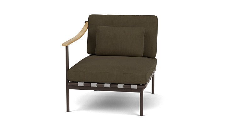 Around Lounge Single Module with Teak Arm - Cedar Nursery - Plants and Outdoor Living