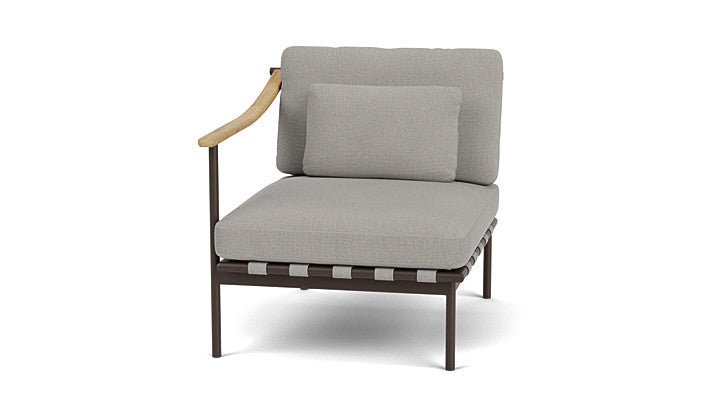 Around Lounge Single Module with Teak Arm - Cedar Nursery - Plants and Outdoor Living