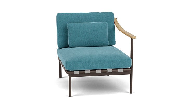 Around Lounge Single Module with Teak Arm - Cedar Nursery - Plants and Outdoor Living