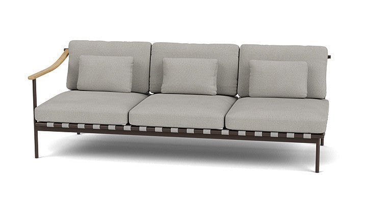 Around Lounge Triple Module with Teak Arm - Cedar Nursery - Plants and Outdoor Living