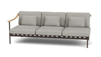 Around Lounge Triple Module with Teak Arm - Cedar Nursery - Plants and Outdoor Living