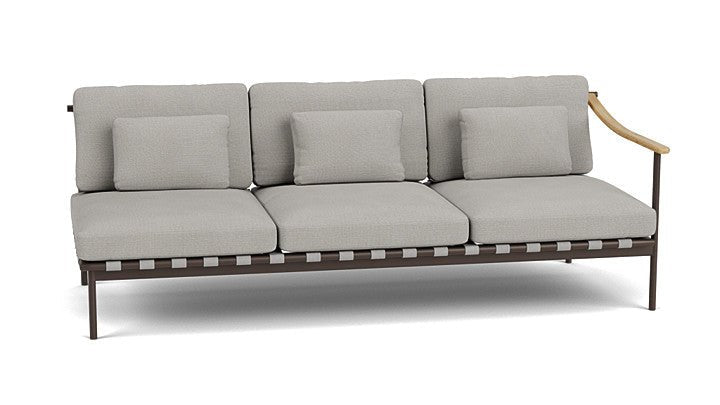 Around Lounge Triple Module with Teak Arm - Cedar Nursery - Plants and Outdoor Living