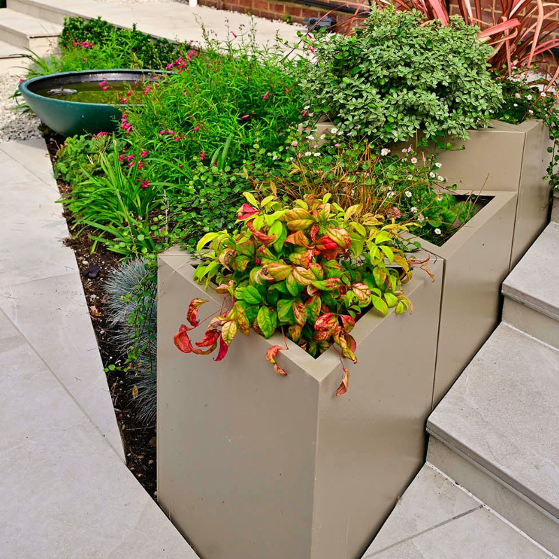 Bespoke garden planters for garden designer