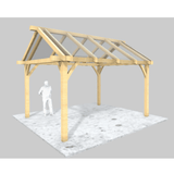 Bespoke Roofed Solid Oak Pergola - Cedar Nursery - Plants and Outdoor Living