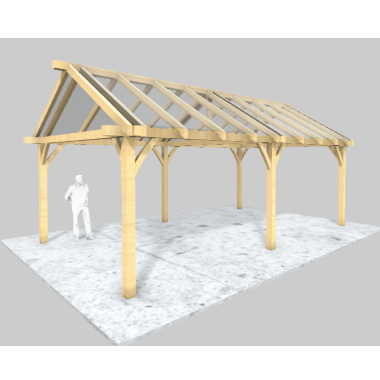 Bespoke Roofed Solid Oak Pergola - Cedar Nursery - Plants and Outdoor Living