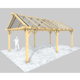 Bespoke Roofed Solid Oak Pergola - Cedar Nursery - Plants and Outdoor Living