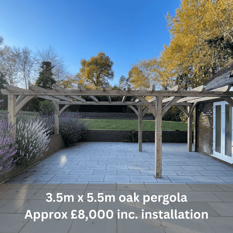 Bespoke Solid Oak Pergola - Cedar Nursery - Plants and Outdoor Living