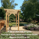 Bespoke Solid Oak Pergola - Cedar Nursery - Plants and Outdoor Living