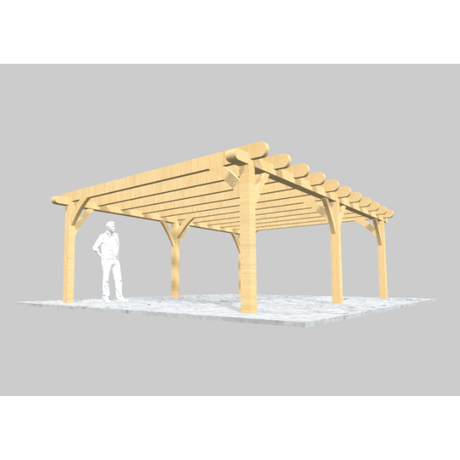 Bespoke Solid Oak Pergola - Cedar Nursery - Plants and Outdoor Living