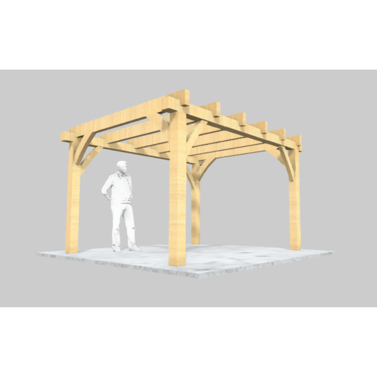 Bespoke Solid Oak Pergola - Cedar Nursery - Plants and Outdoor Living