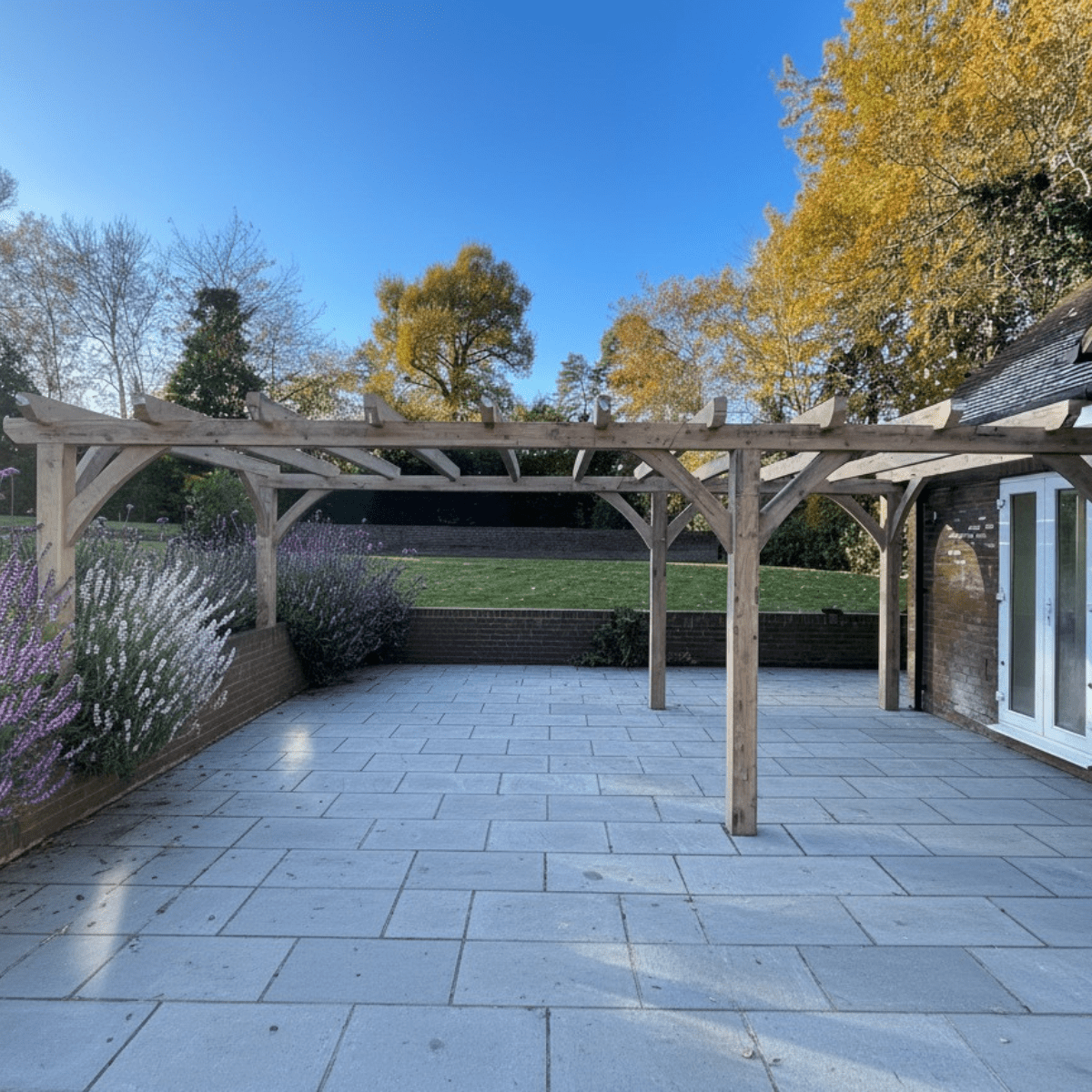 Bespoke Solid Oak Pergola - Cedar Nursery - Plants and Outdoor Living