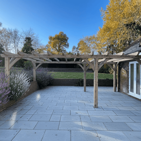 Bespoke Solid Oak Pergola - Cedar Nursery - Plants and Outdoor Living