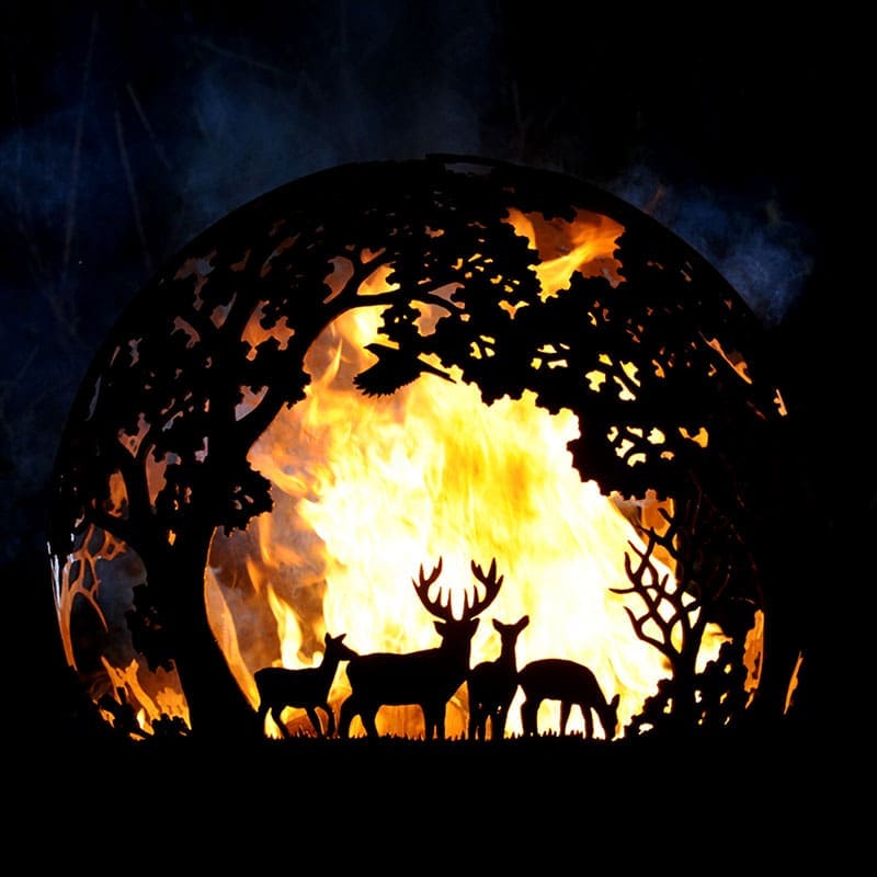 English Country Sphere Firepit - Cedar Nursery - Plants and Outdoor Living