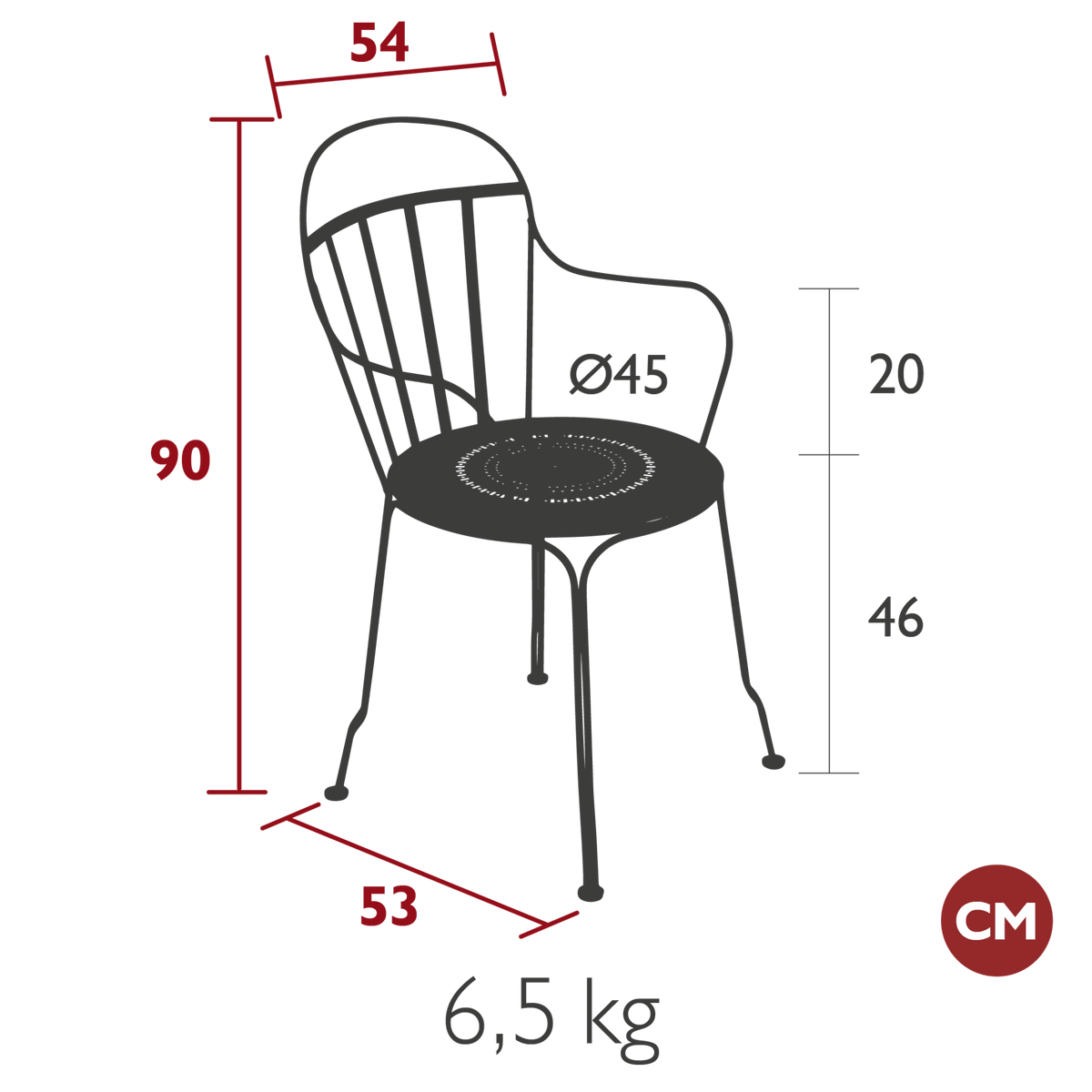 Louvre Armchair - Cedar Nursery - Plants and Outdoor Living