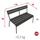 Luxembourg 3 - Seater Bench with Backrest - Cedar Nursery - Plants and Outdoor Living