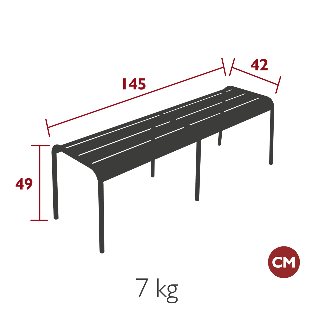 Luxembourg 4 - Seater Bench - Cedar Nursery - Plants and Outdoor Living