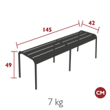 Luxembourg 4 - Seater Bench - Cedar Nursery - Plants and Outdoor Living