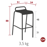 Luxembourg Bar Stool - Cedar Nursery - Plants and Outdoor Living