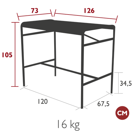 Luxembourg Bar Table - Cedar Nursery - Plants and Outdoor Living