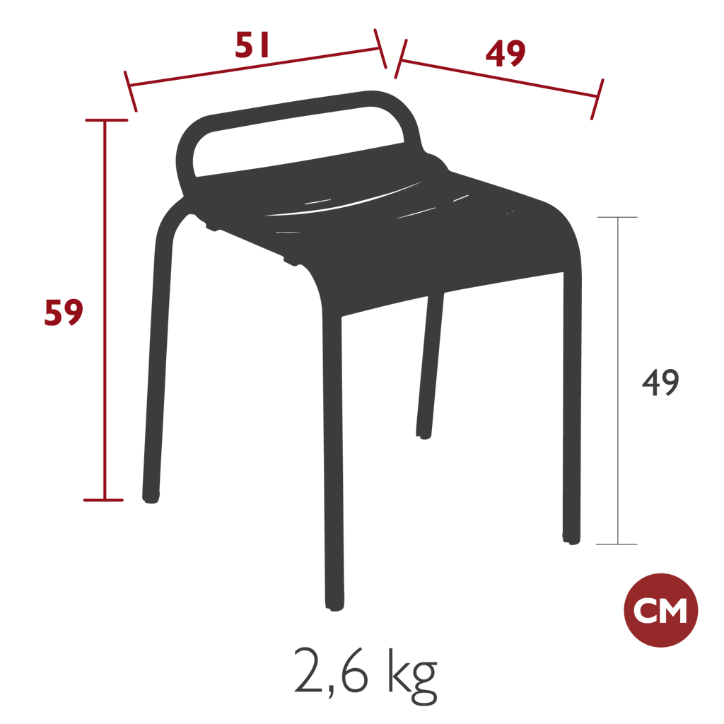 Luxembourg Dining Stool - Cedar Nursery - Plants and Outdoor Living