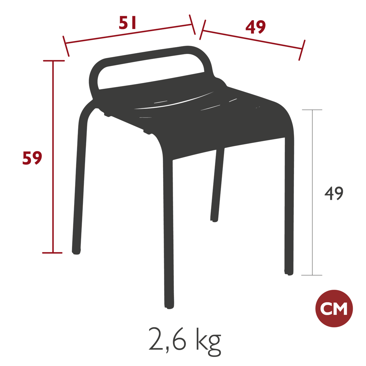 Luxembourg Dining Stool - Cedar Nursery - Plants and Outdoor Living