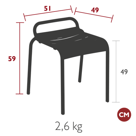 Luxembourg Dining Stool - Cedar Nursery - Plants and Outdoor Living