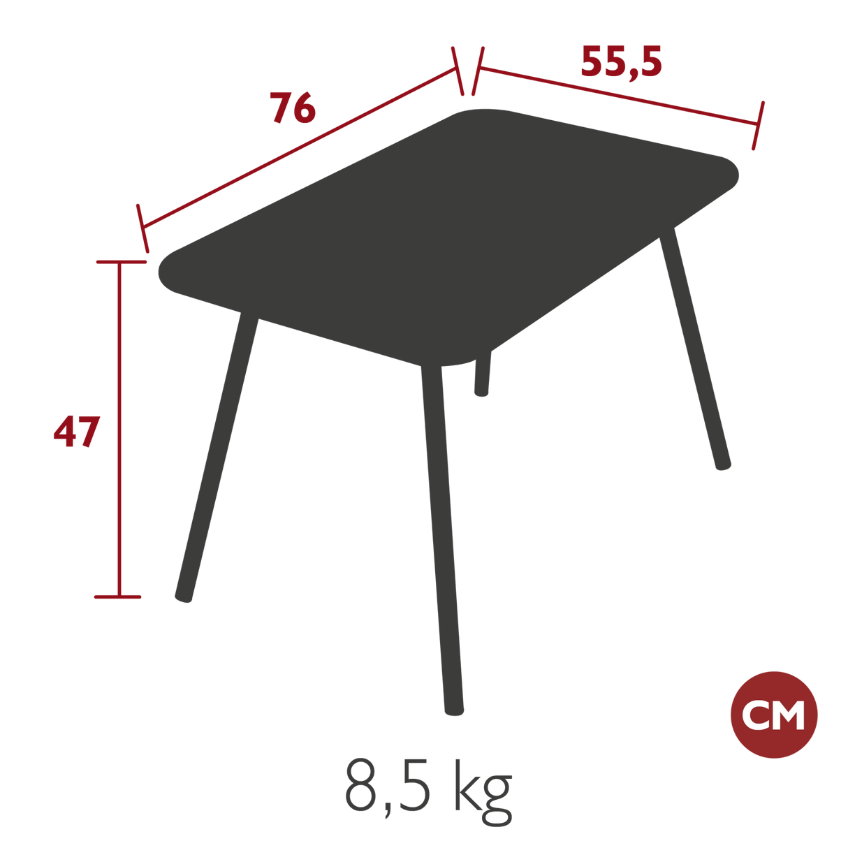 Luxembourg Kid Rectangular Table - Cedar Nursery - Plants and Outdoor Living