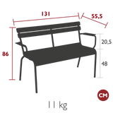 Luxembourg Lounge 2 - Seater Bench - Cedar Nursery - Plants and Outdoor Living