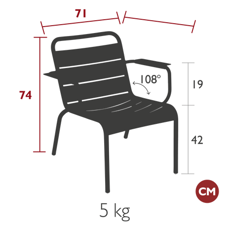Luxembourg Lounge Armchair - Cedar Nursery - Plants and Outdoor Living