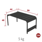 Luxembourg Lounge Large Low Table/Bench - Cedar Nursery - Plants and Outdoor Living