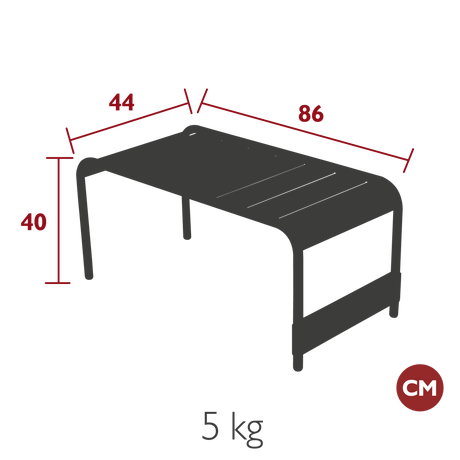 Luxembourg Lounge Large Low Table/Bench - Cedar Nursery - Plants and Outdoor Living