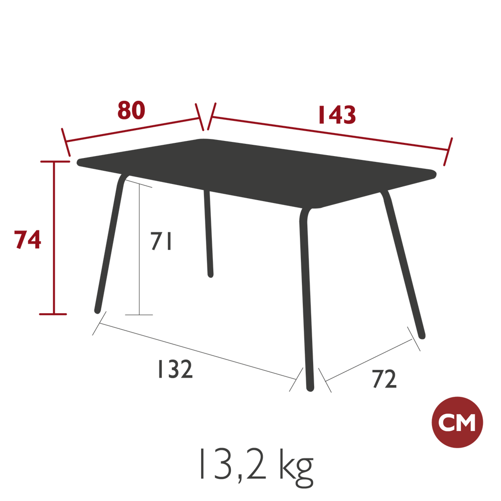 Luxembourg Rectangular Dining Table - Cedar Nursery - Plants and Outdoor Living