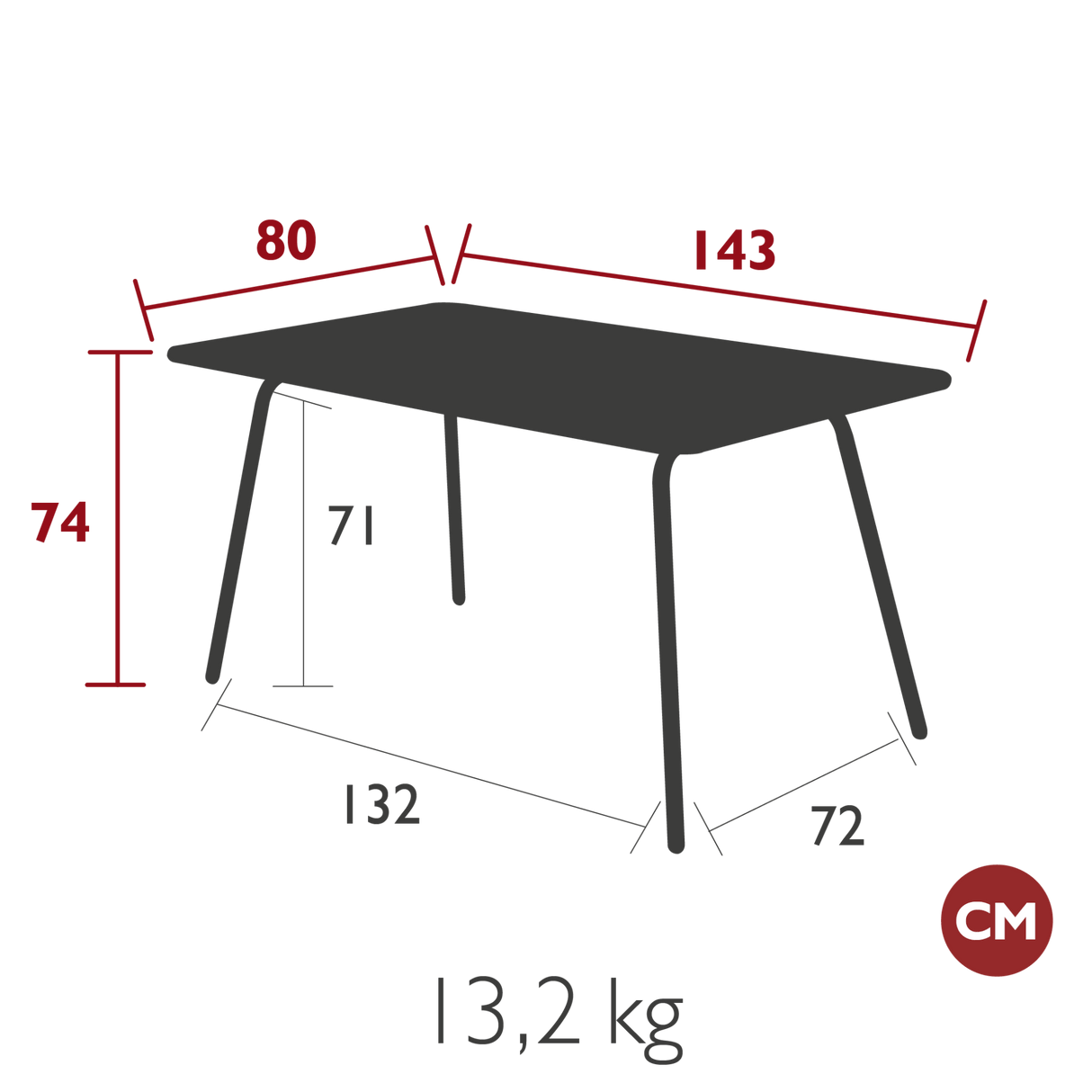 Luxembourg Rectangular Dining Table - Cedar Nursery - Plants and Outdoor Living