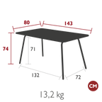 Luxembourg Rectangular Dining Table - Cedar Nursery - Plants and Outdoor Living