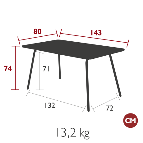 Luxembourg Rectangular Dining Table - Cedar Nursery - Plants and Outdoor Living