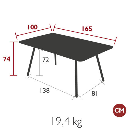 Luxembourg Rectangular Dining Table - Cedar Nursery - Plants and Outdoor Living