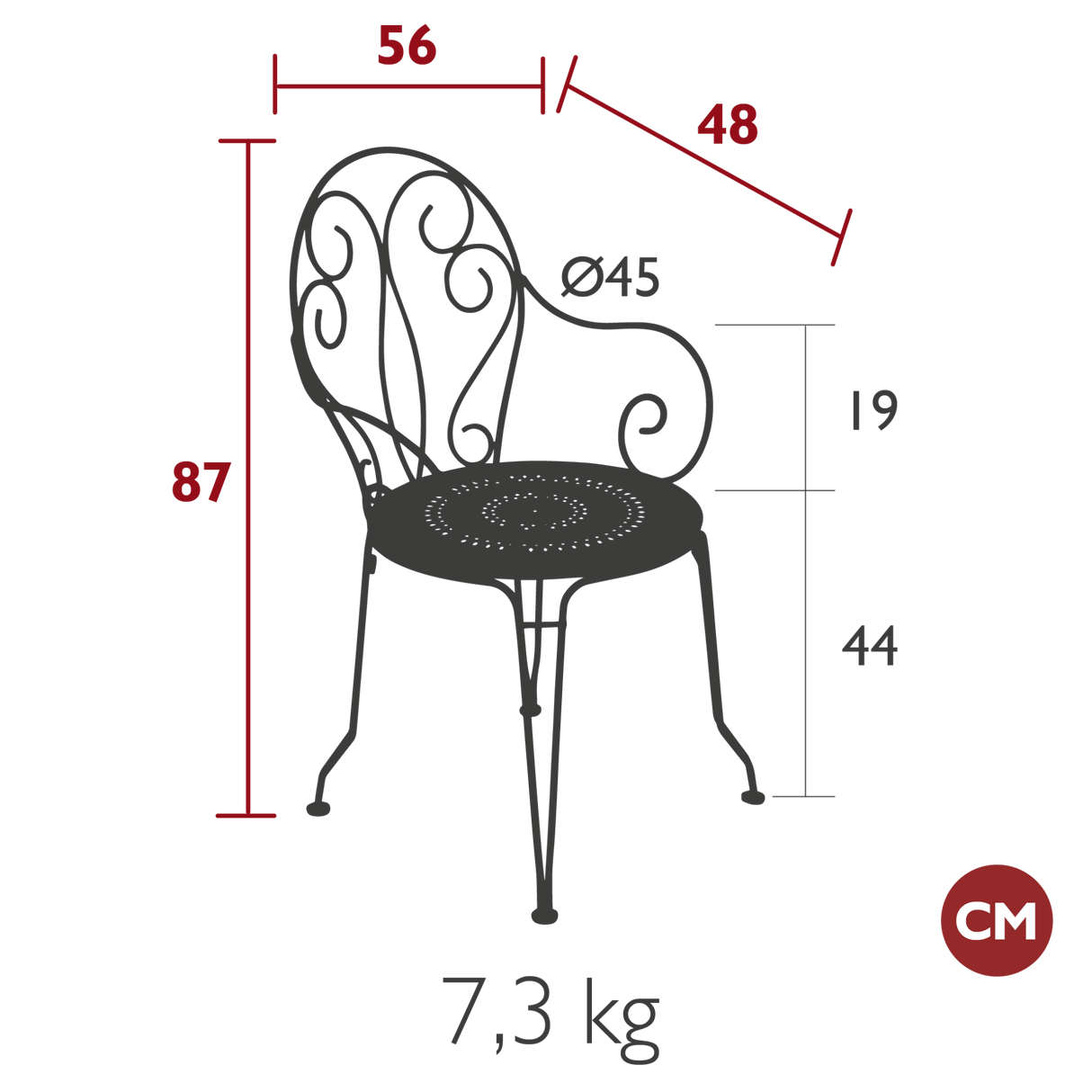 Montmartre Armchair - Cedar Nursery - Plants and Outdoor Living