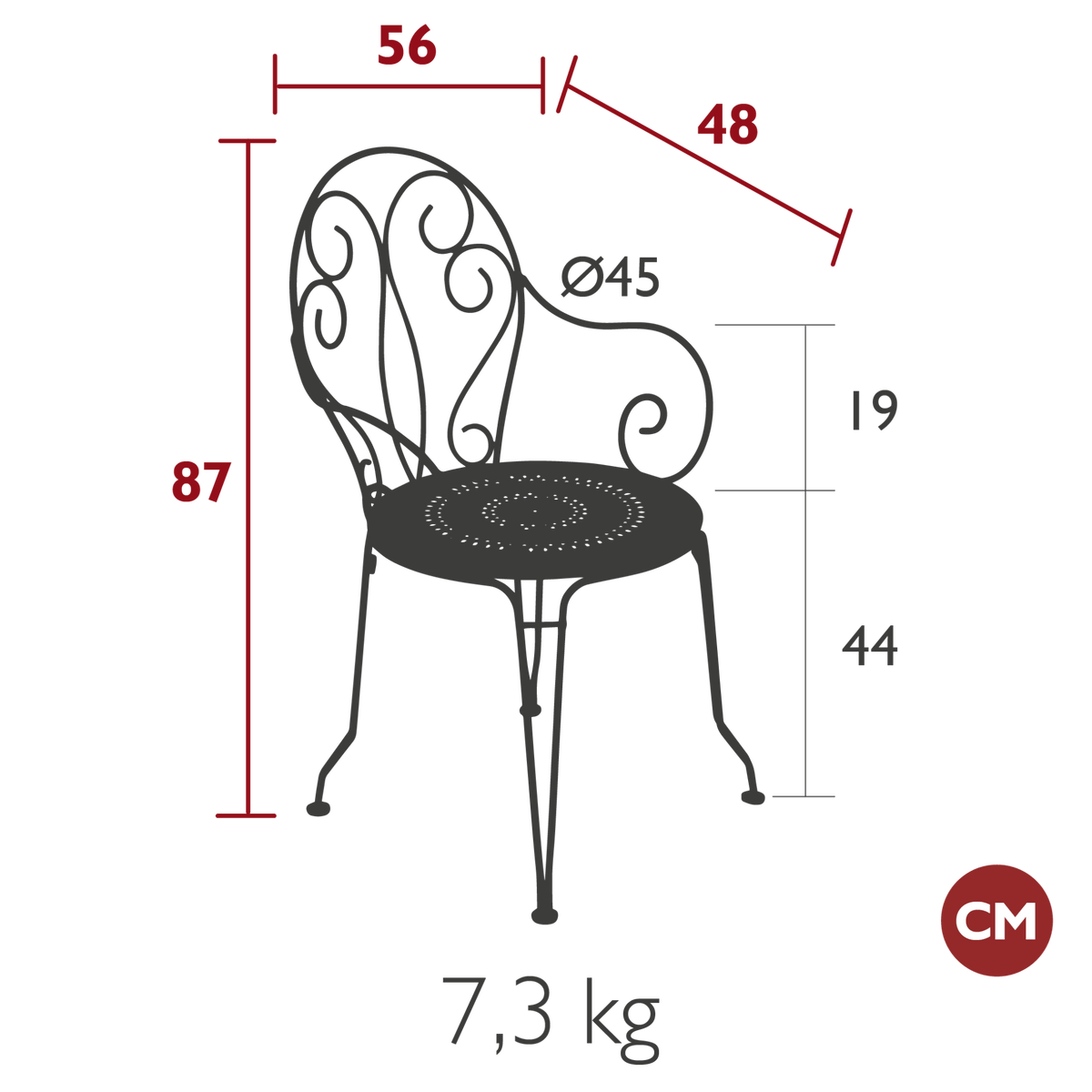 Montmartre Armchair - Cedar Nursery - Plants and Outdoor Living