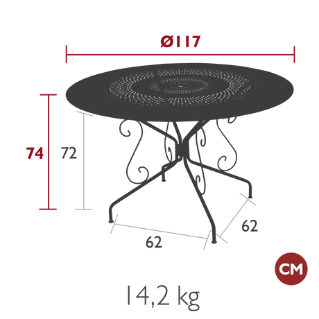 Montmartre Round Table - Cedar Nursery - Plants and Outdoor Living
