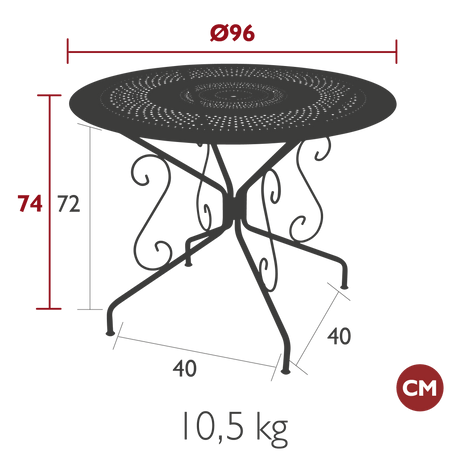Montmartre Round Table - Cedar Nursery - Plants and Outdoor Living