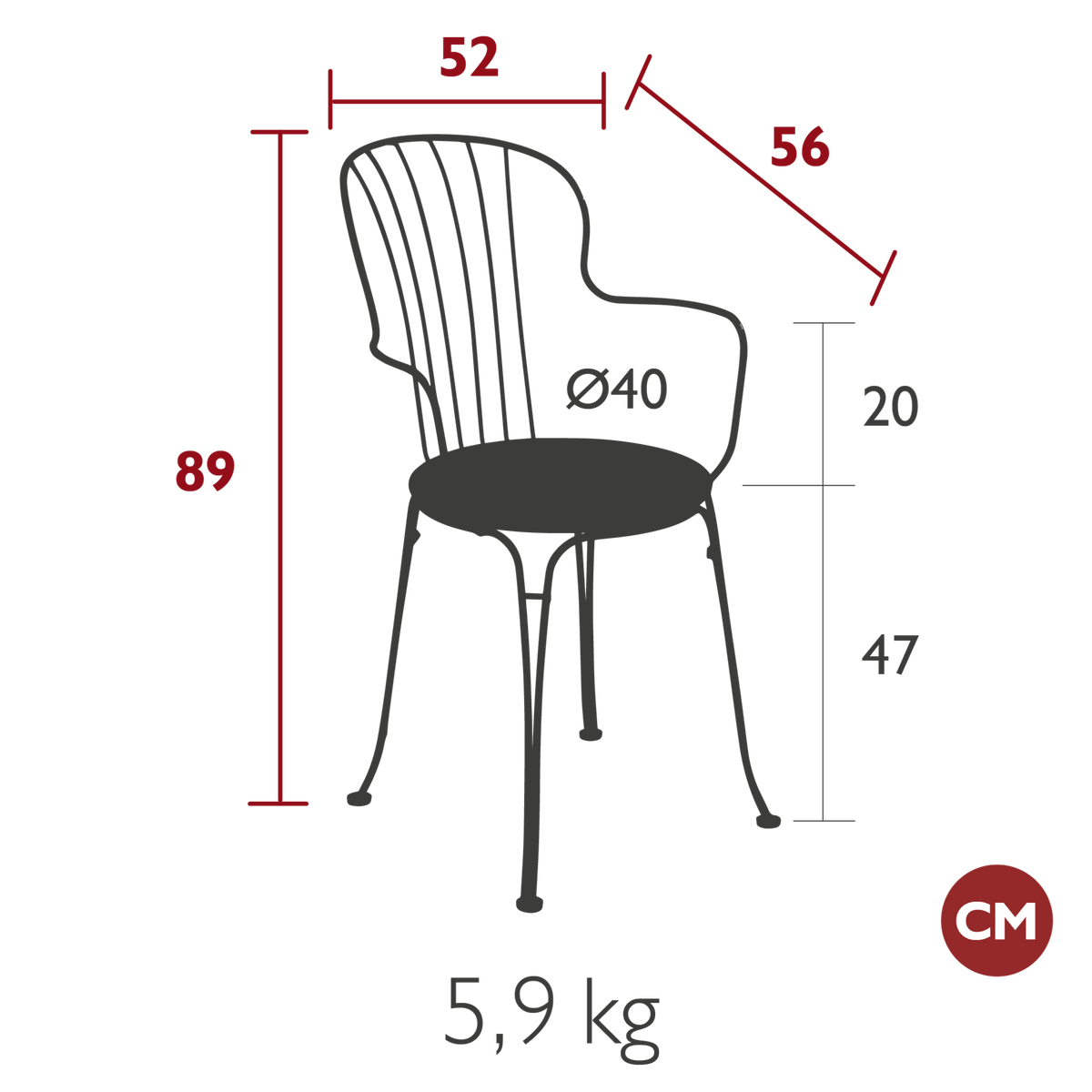 Opera Armchair - Cedar Nursery - Plants and Outdoor Living