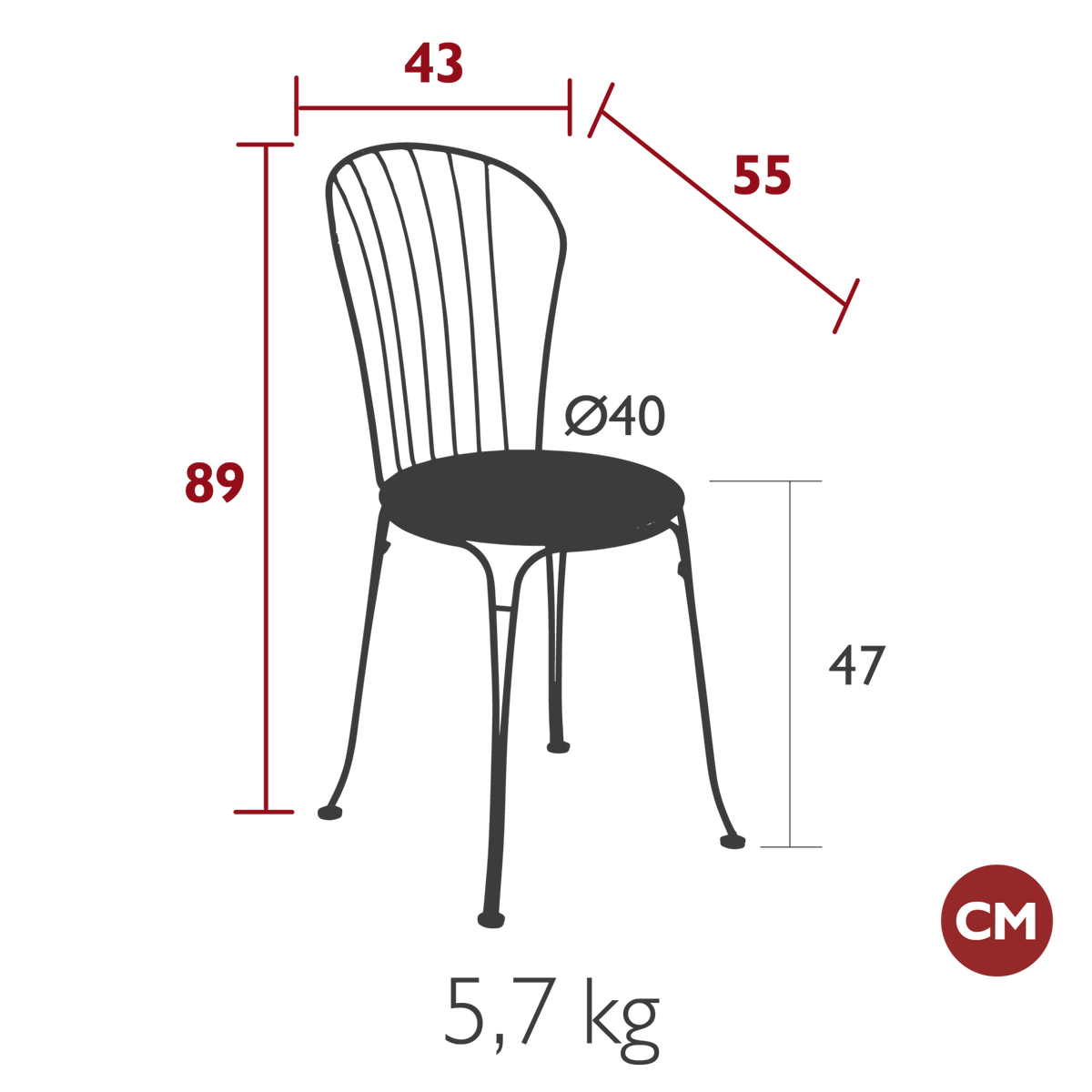 Opera Chair - Cedar Nursery - Plants and Outdoor Living