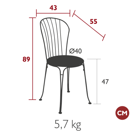 Opera Chair - Cedar Nursery - Plants and Outdoor Living