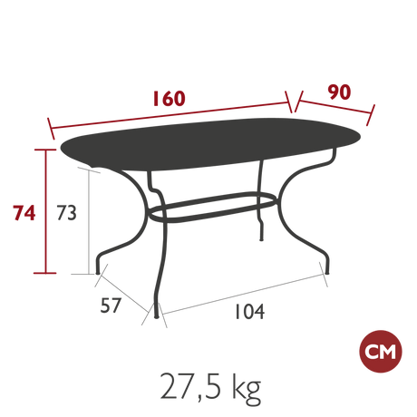 Opera Oval Table - Cedar Nursery - Plants and Outdoor Living
